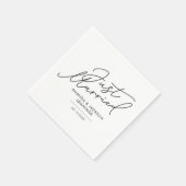 Gerade verheiratete Hochzeitsfeier Serviette (Ecke)