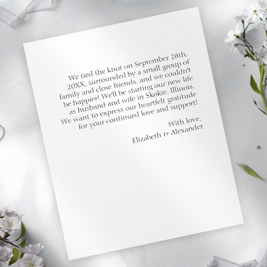 Gerade verheiratete Hochzeitskarten | Blue Bow