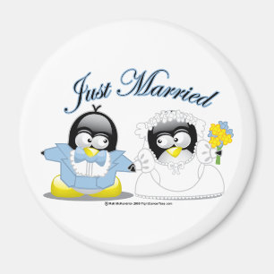 Gerade verheiratete Penguins Magnet