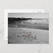 Gerade verheiratete Postkarte (Vorne/Hinten)