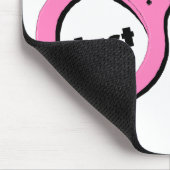 Gerade verheiratete Rosa-Handschellen Mousepad (Ecke)