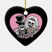 Gerade verheiratete Schädel Keramikornament (Hinten)