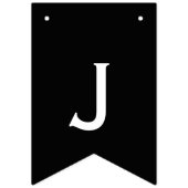 Gerade verheiratete Schwarzweiss-Hochzeits-Flagge Wimpelkette (Dritte Fahne)