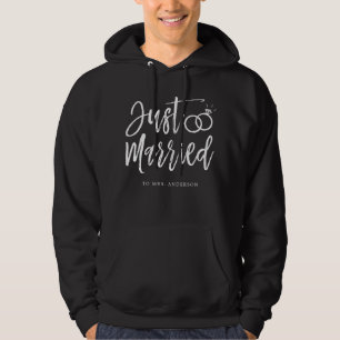 Gerade verheiratete   Skript-Art-kundenspezifische Hoodie