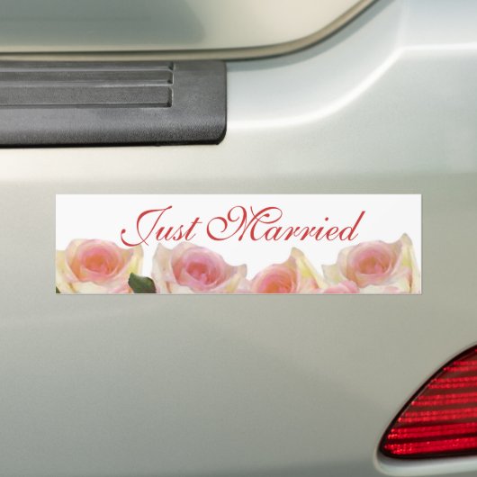 Gerade verheirateter Autoaufkleber (Auf Auto)