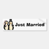 Gerade verheirateter Autoaufkleber (Vorne)