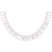 Gerade verheirateter Fahnen-GoldsilberConfetti Wimpelkette (Alle)