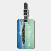 Gerade verheirateter gepäckanhänger (Vorderseite vertikal)