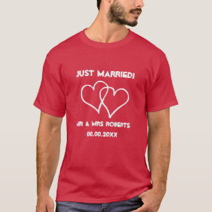 Gerade verheirateter Herr u. Frau T-Shirt Set für