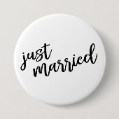 Gerade verheirateter Knopf Button (Vorderseite)