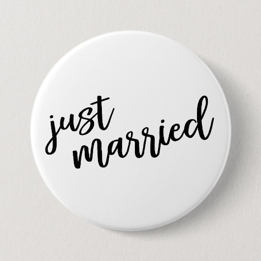 Gerade verheirateter Knopf Button (Vorderseite)