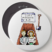 Gerade verheirateter RIP Knopf Button (Vorne & Hinten)