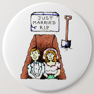Gerade verheirateter RIP Knopf Button