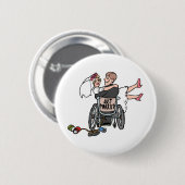 Gerade verheirateter Rollstuhl Button (Vorne & Hinten)