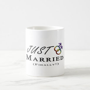 Gerade verheirateter (schließlich) Gay Pride Kaffeetasse