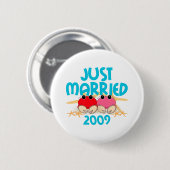 Gerade verheiratetes 2009 button (Vorne & Hinten)