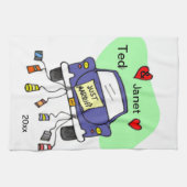 Gerade verheiratetes Auto Handtuch (Horizontal)