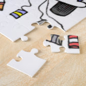 Gerade verheiratetes Auto Puzzle (Seite)