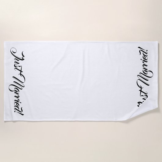 "Gerade verheiratetes" Badetuch (Vorderseite)