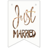 Gerade verheiratetes elegantes wimpelkette (Zweite Fahne)