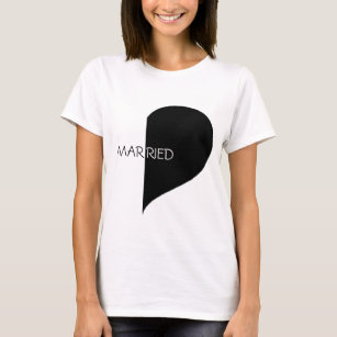 (Gerade) verheiratetes Herz-halbes Shirt