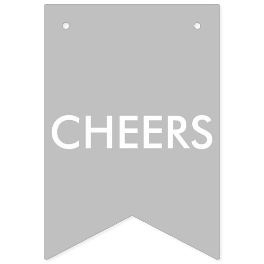 Gerade verheiratetes Monogramm-Schwarz-weißes Wimpelkette (Zweite Fahne)