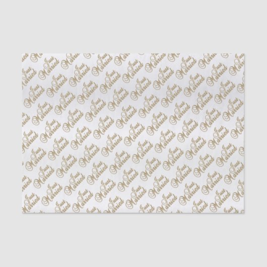 Gerade verheiratetes Muster Seidenpapier (Vorderseite)