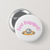 Gerade verlobt (Diamant) Button (Vorne & Hinten)