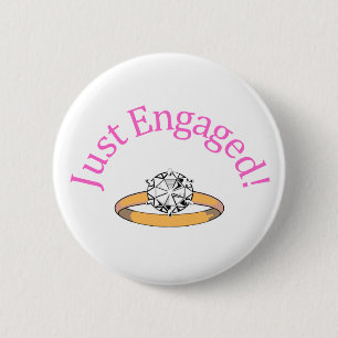 Gerade verlobt (Diamant) Button