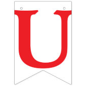 GERADE VERLOBTER, roter Text - Herz, Ring und Wimpelkette (Zweite Fahne)