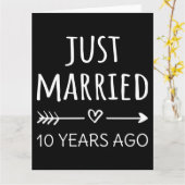 Gerade vor 10 Jahren verheiratet I Karte (Gelbe Blume)