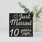 Gerade vor 10 Jahren verheiratet II Einladung (Stehend Vorderseite)