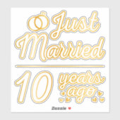 Gerade vor 15 Jahren verheiratet II Aufkleber (Blatt)