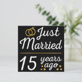 Gerade vor 15 Jahren verheiratet II Einladung (Stehend Vorderseite)