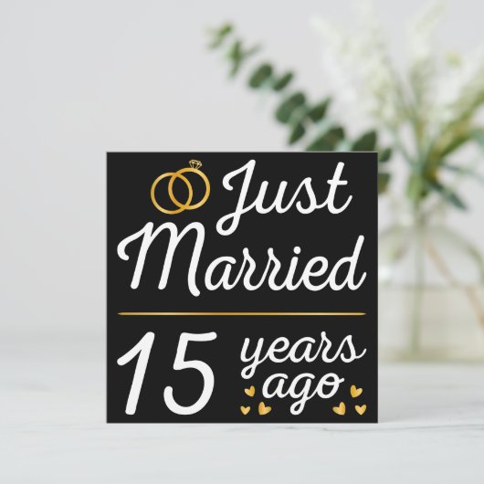 Gerade vor 15 Jahren verheiratet II Einladung (Stehend Vorderseite)