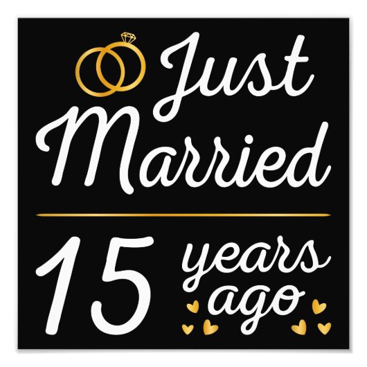 Gerade vor 15 Jahren verheiratet II Fotodruck (Vorne)