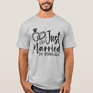 Gerade vor 20 Jahren geheiratet 20. Hochzeitstag T-Shirt