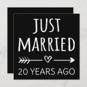 Gerade vor 20 Jahren verheiratet I Einladung (Vorne/Hinten)