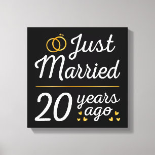 Gerade vor 20 Jahren verheiratet II Leinwanddruck