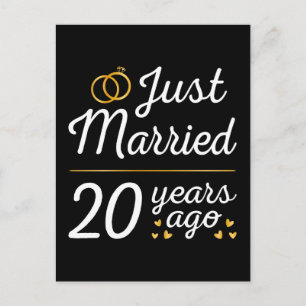 Gerade vor 20 Jahren verheiratet II Postkarte