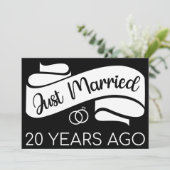 Gerade vor 20 Jahren verheiratet V Einladung (Stehend Vorderseite)