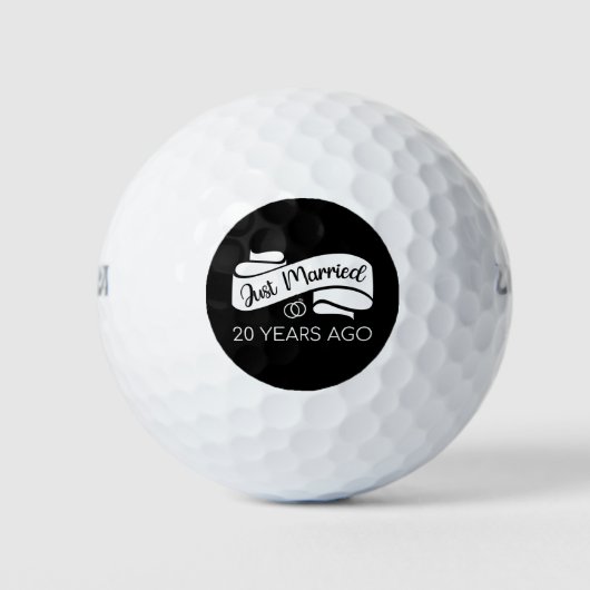 Gerade vor 20 Jahren verheiratet V Golfball (Vorderseite)