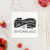 Gerade vor 20 Jahren verheiratet V Serviette (Beispiel)