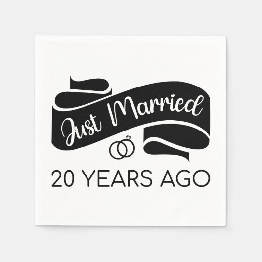 Gerade vor 20 Jahren verheiratet V Serviette (Vorderseite)