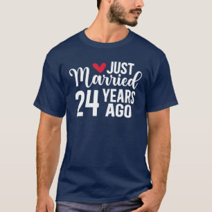 Gerade vor 24 Jahren verheiratet, Matching 24. T-Shirt