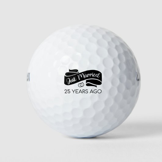 Gerade vor 25 Jahren verheiratet V Golfball (Vorderseite)