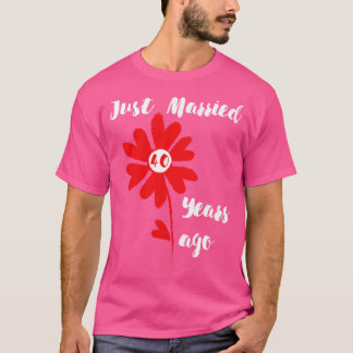 Gerade vor 40 Jahren verheiratet Familie Hochzeit T-Shirt