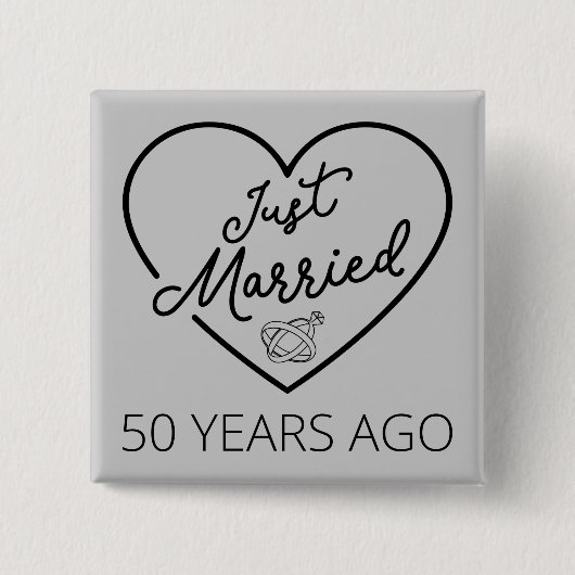Gerade vor 50 Jahren geheiratet III Button (Vorderseite)
