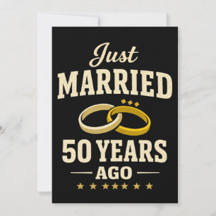 Gerade vor 50 Jahren geheiratet Jubiläumskarte in Feiertagskarte