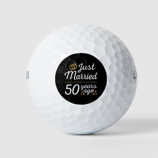Gerade vor 50 Jahren verheiratet II Golfball (Vorderseite)